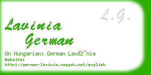 lavinia german business card